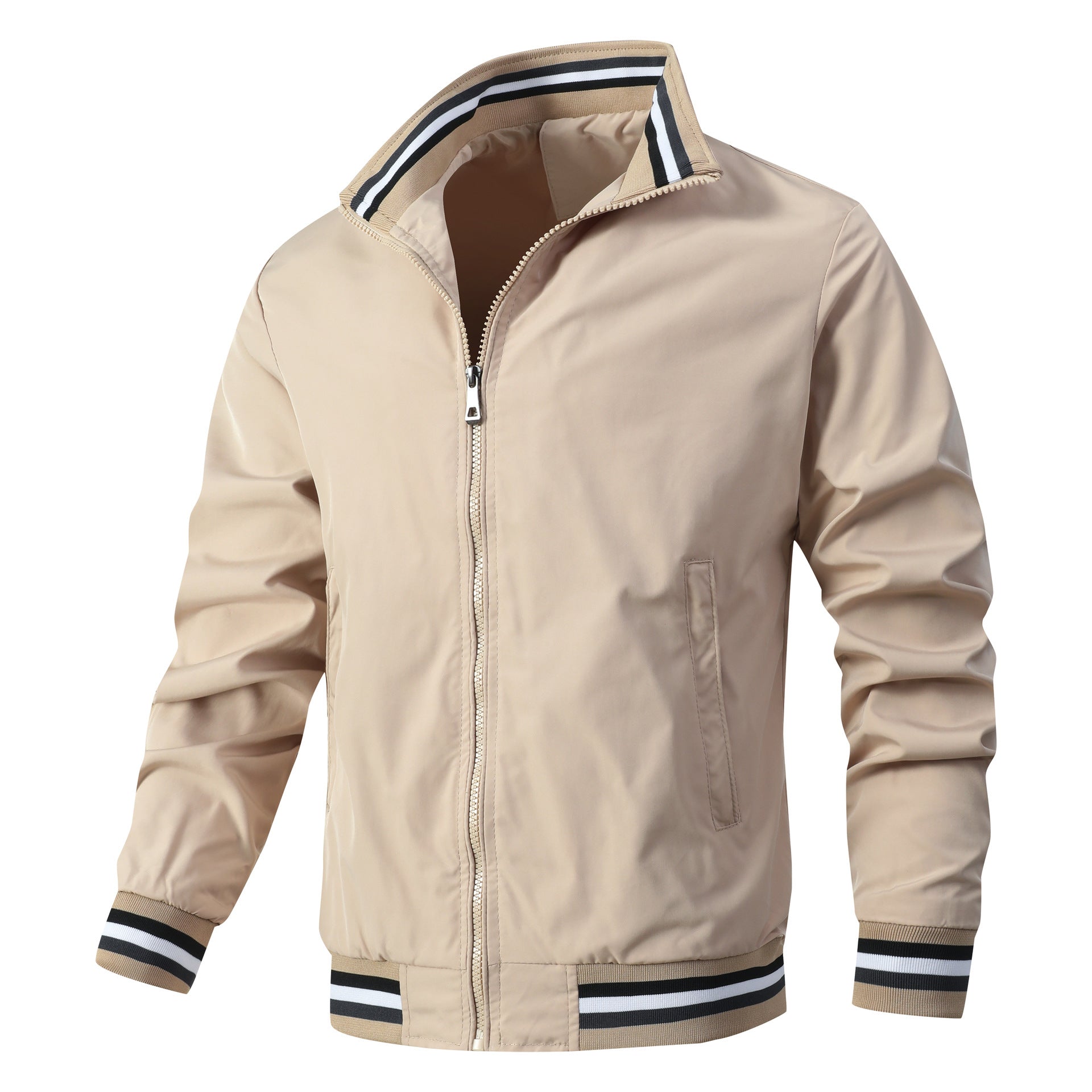 Herren Freizeitjacke Leicht Moderner Stehkragen - BerlinGlamour