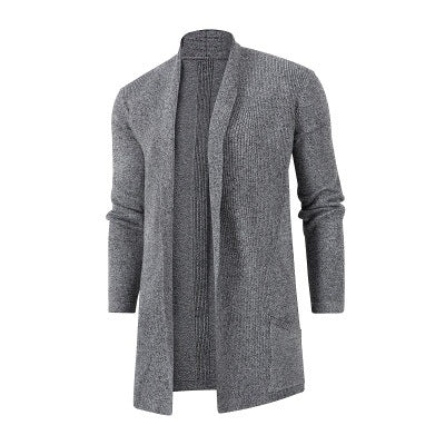 Herren Strickjacke Offener Schnitt Mit Taschen Modern