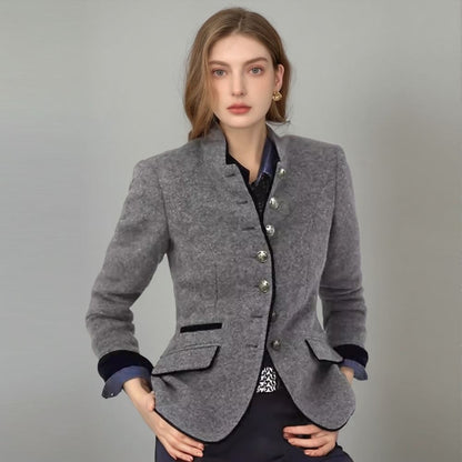 Elegante Damen Blazerjacke Mit Knöpfen und Taschen