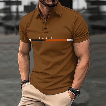 Herren Polohemd Modern Grafik Design Berlin Style