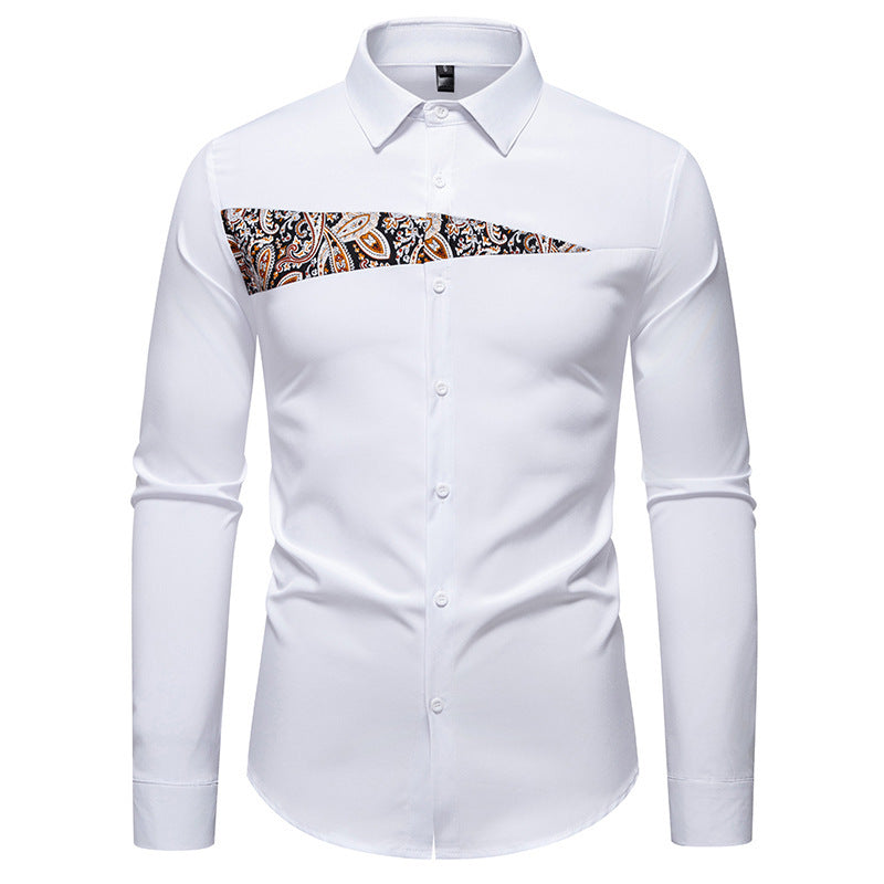 Herren Langarmhemd Paisley Design Modern Berlin