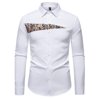 Herren Langarmhemd Paisley Design Modern Berlin