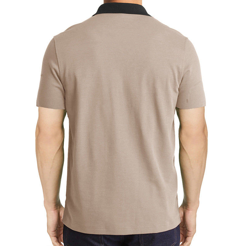 Herren Poloshirt Sportlich Kurzarm mit Strukturkragen Modern