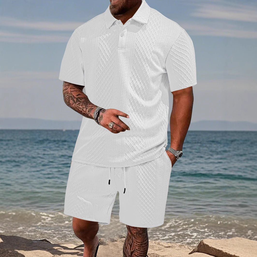 Herren Sportset Polohemd Shorts Komfort