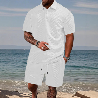 Herren Sportset Polohemd Shorts Komfort