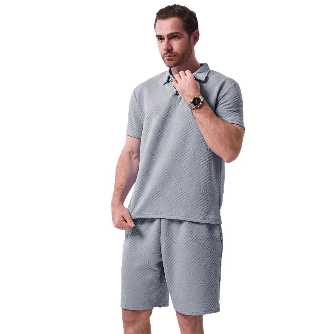 Herren Sommer Outfit Kurzarm Shirt Modern