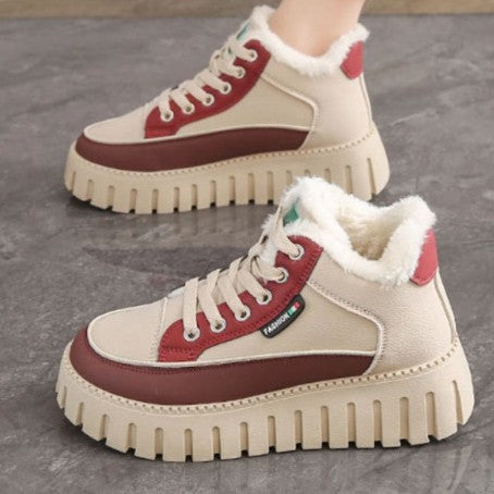 Damen Sneaker High-Top Kuschelig Rutschfest Trendy - BerlinGlamour