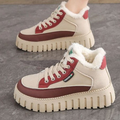 Damen Sneaker High-Top Kuschelig Rutschfest Trendy - BerlinGlamour