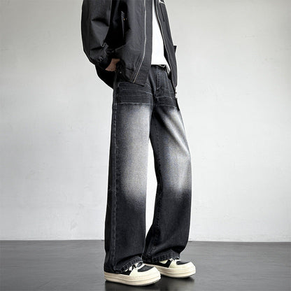 Herren Jeans Weite Bein Relaxed Fit Darkwash