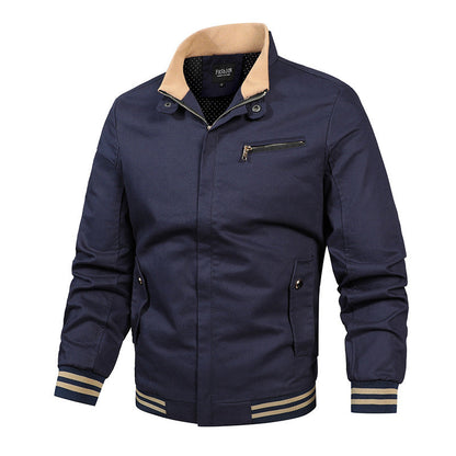 Herren Jacke Übergangsjacke Modern Mit Kontrasten Schwarz
