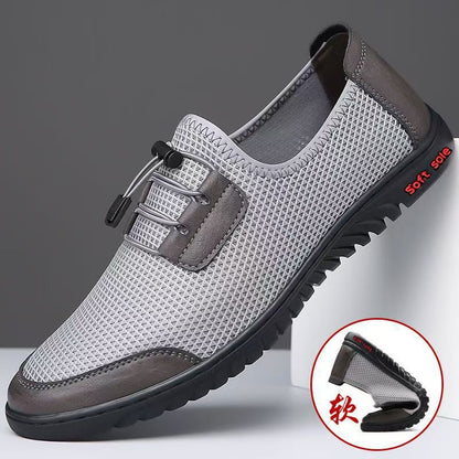Bequeme Herren Slipper Mesh elastisch Schnürsystem - BerlinGlamour