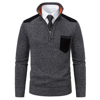 Herren Pullover Lässig Mit Reißverschluss Moderner Kragen