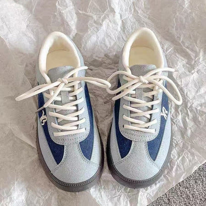 Damen Sneaker Sportlich Weich Veloursleder Komfort Sohle
