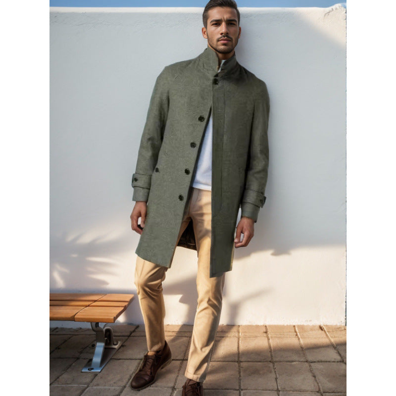 Herren Trenchcoat Eleganter Klassiker Wasserabweisend
