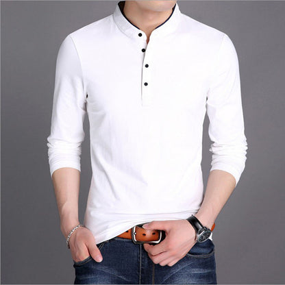Herren Langarm-Shirt Moderner Schnitt Baumwolle Hochwertig - BerlinGlamour