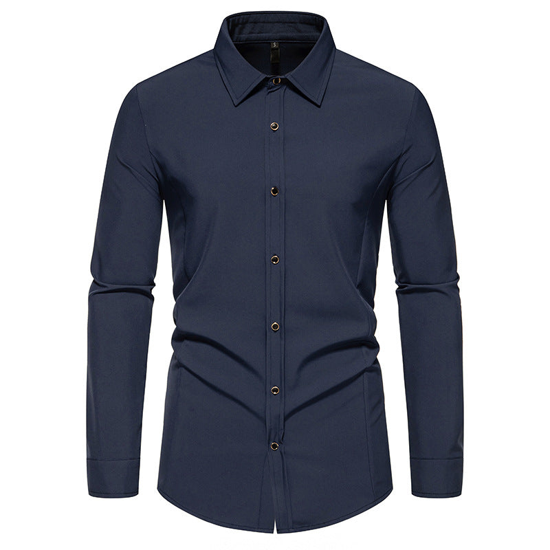 Herren Langarmhemd Elegant Slim Fit Modern