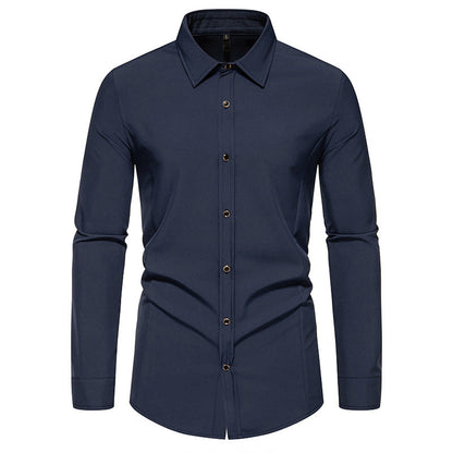 Herren Langarmhemd Elegant Slim Fit Modern