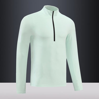 Herren Langarmshirt Thermo Funktionsshirt mit Reißverschluss