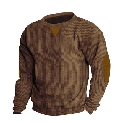 Herren Feinstrickpullover Modern mit Ellenbogen-Patches Stylisch
