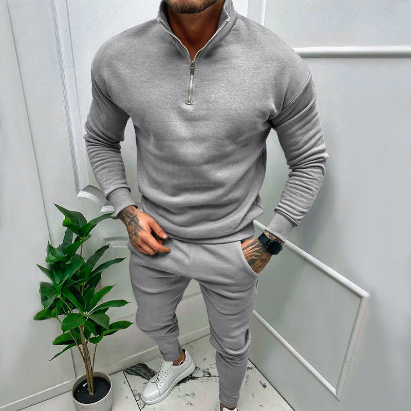 Herren Sportset Sweatshirt Jogginghose mit Reißverschluss Sportlich