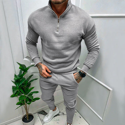 Herren Sportset Sweatshirt Jogginghose mit Reißverschluss Sportlich