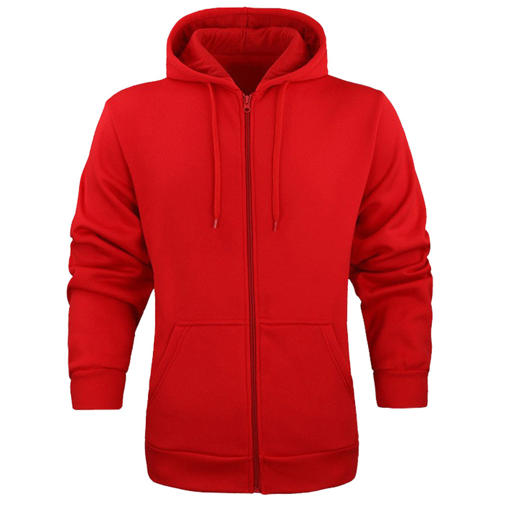Herren Kapuzensweatshirt Durchgehend Reißverschluss Taschen Sportlich