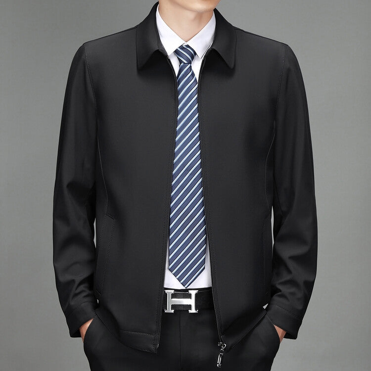 Herren Übergangsjacke Elegant Moderner Kragen - BerlinGlamour