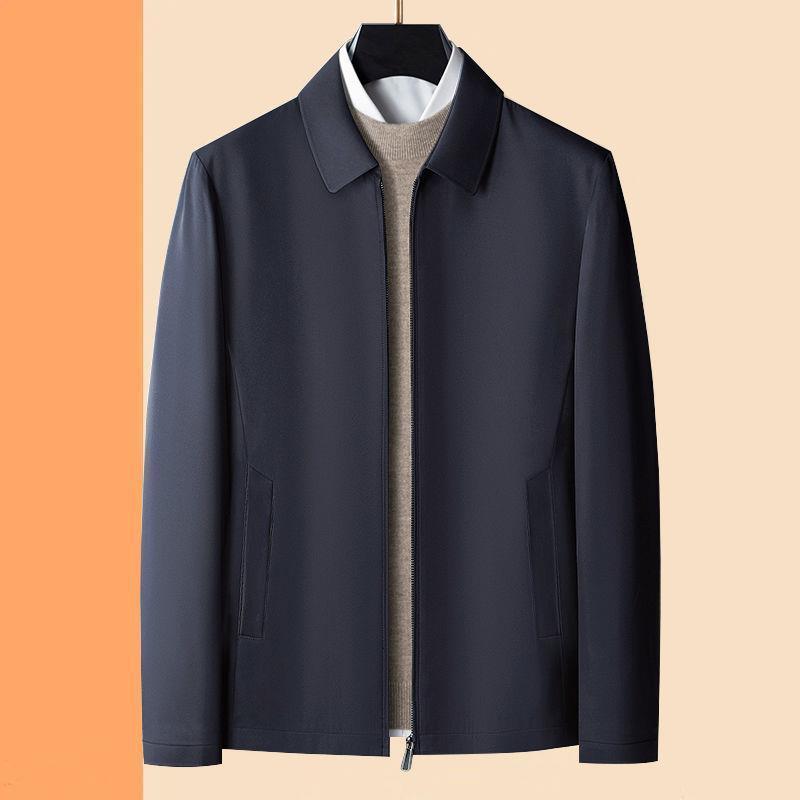 Herren Übergangsjacke Winddicht Elegant Schwarz