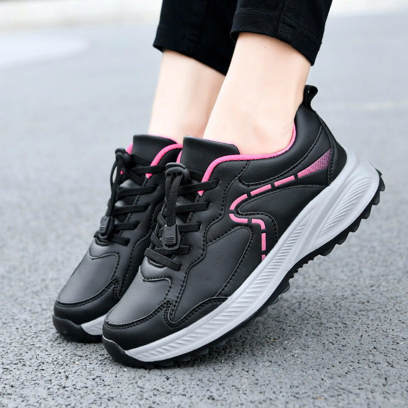 Damen Sport Schuhe Schnellverschluss Polster Sohle Bequem