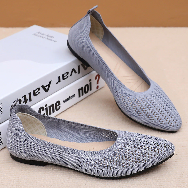 Damen Ballerinas Atmungsaktiv Flexibel Elegant