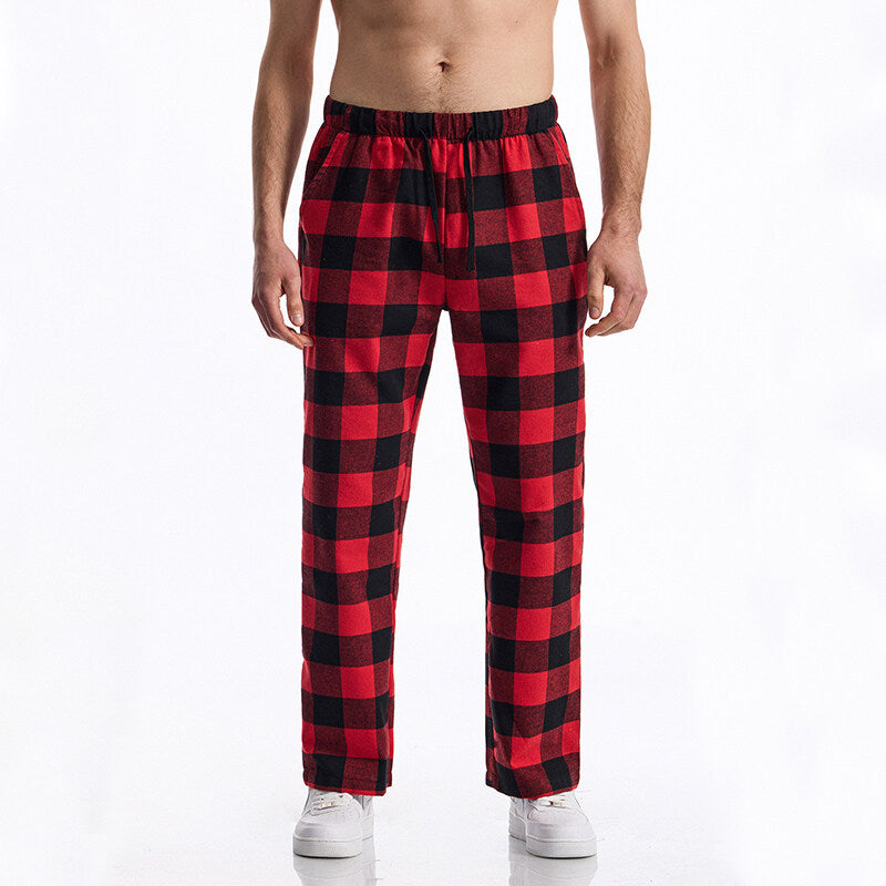 Herren Pyjamahose Weich Flanell Warm Bequem
