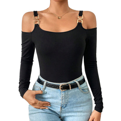 Damen Body Off-Shoulder Trägerlos Berlin Chic