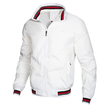 Herren Übergangsjacke Sportlich Modern Schwarz