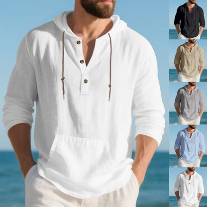 Herren Kapuzenpullover Mit Kängurutasche Sportlich Modern