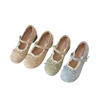 Damen Ballerinas Elegante Rüschen Sneaker Schuhe Bequem