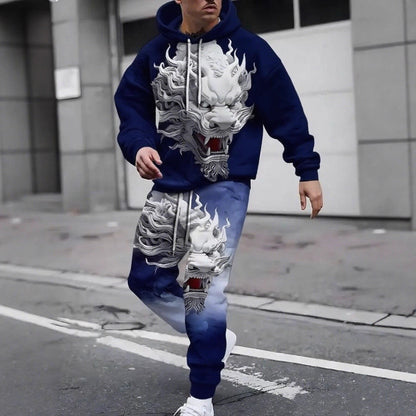 Herren Hoodie Set mit coolem Grafikdesign Berlin Streetwear