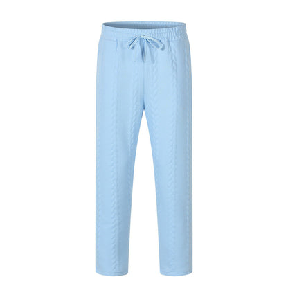 Herren Jogginghose Stretch mit Kordelzug und Struktur Optik