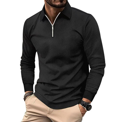 Herren Pullover Stehkragen Strukturiert Elegent Modern