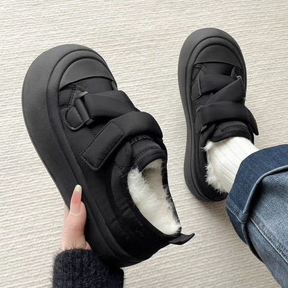 Damen Sneaker Warm Bequem Klettverschluss