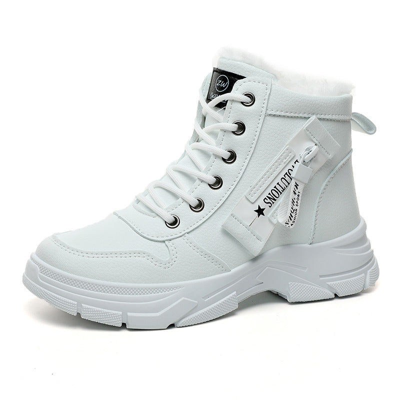 Damen Winterboots Warm Kunstfellfutter Robust