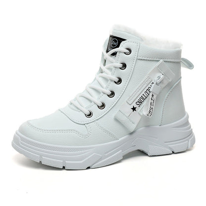 Damen Winterboots Warm Kunstfellfutter Robust