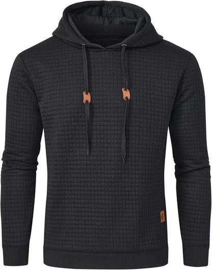 Herren Kapuzenpullover Strukturiert Modern Grau