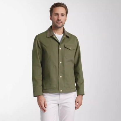 Herren Jacke Baumwolle Vielseitig Mit Taschen
