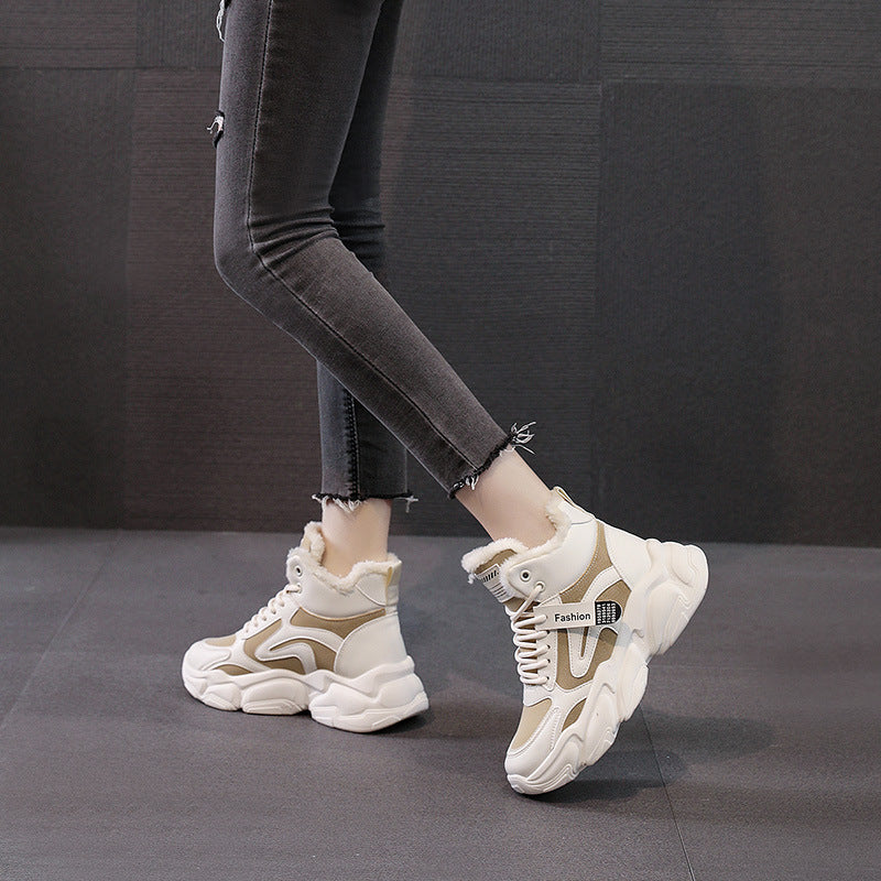 Damen Sneaker Warm Innenfutter Rutschfeste Sohle Modisch