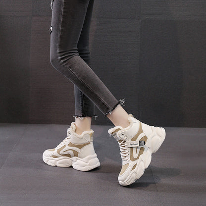 Damen Sneaker Warm Innenfutter Rutschfeste Sohle Modisch