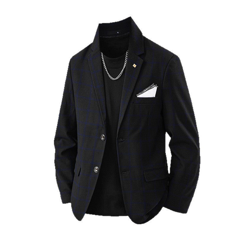 Eleganter Herren Blazer Kariert Modern Slim Fit