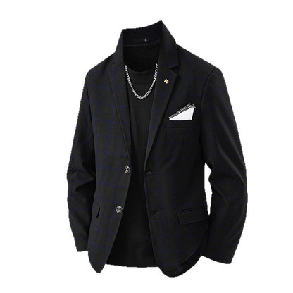 Eleganter Herren Blazer Kariert Modern Slim Fit