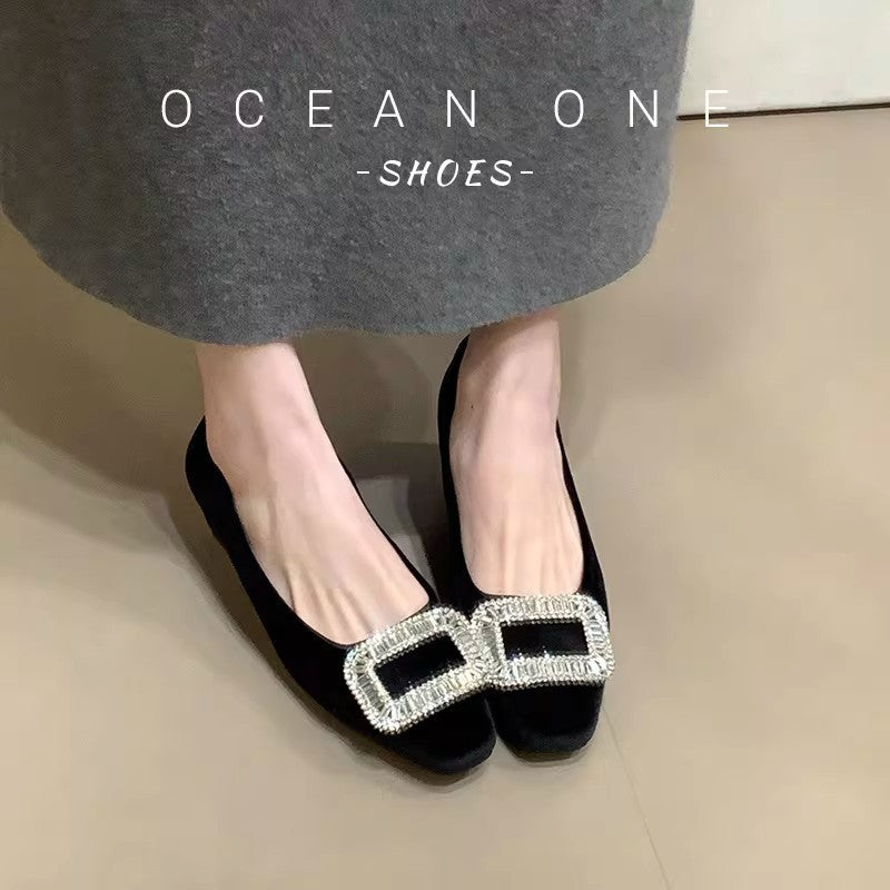 Damen Ballerinas Schimmernde Schuhe Elegant Mit Schmuckdetail