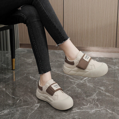 Damen Sneaker Sportlich Klettverschluss Modisch Schwarz