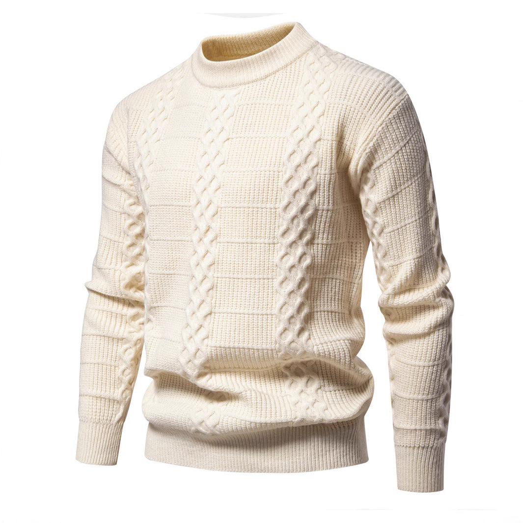 Herren Strickpullover Hochkragen Modern Style